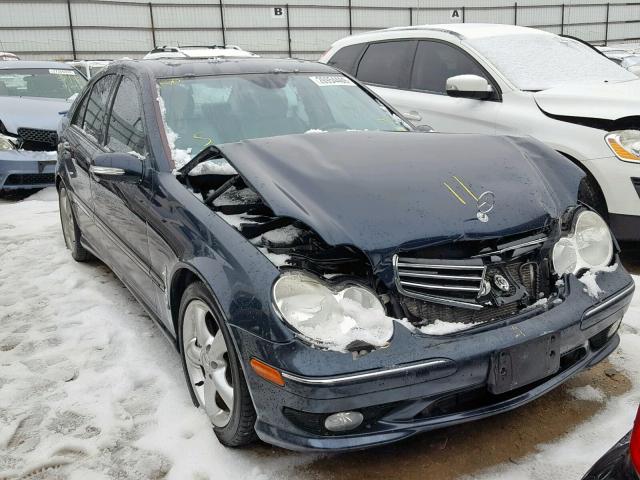 WDBRF40J25F593398 - 2005 MERCEDES-BENZ C 230K SPO BLUE photo 1