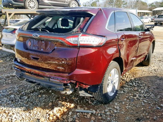 2FMPK3J85JBB09452 - 2018 FORD EDGE SEL MAROON photo 4