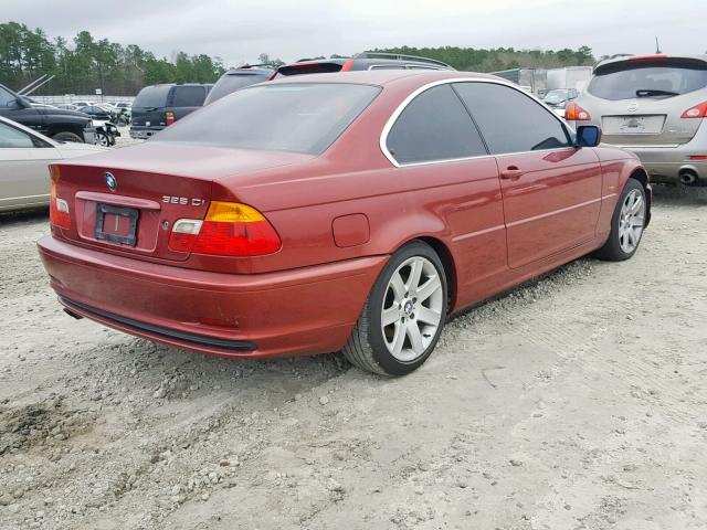 WBABN33481JW59284 - 2001 BMW 325 CI MAROON photo 4