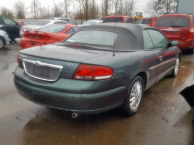 1C3EL55RX2N131769 - 2002 CHRYSLER SEBRING LX GREEN photo 4