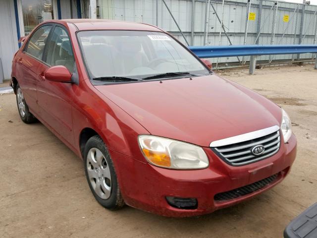 KNAFE121685532551 - 2008 KIA SPECTRA EX MAROON photo 1