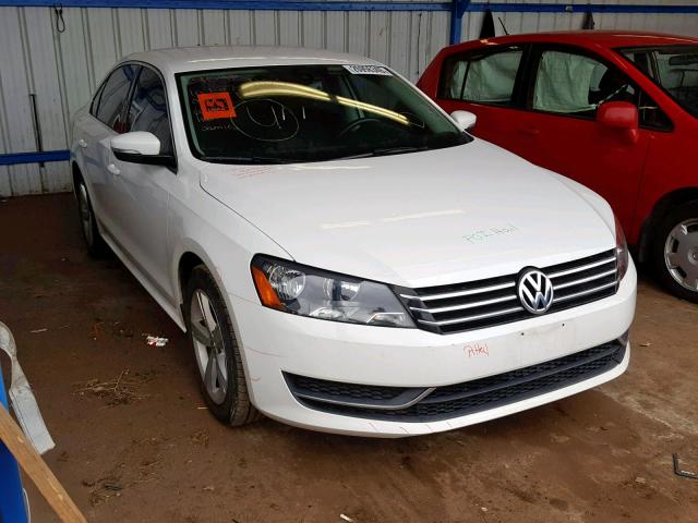 1VWBP7A33EC012507 - 2014 VOLKSWAGEN PASSAT SE WHITE photo 1