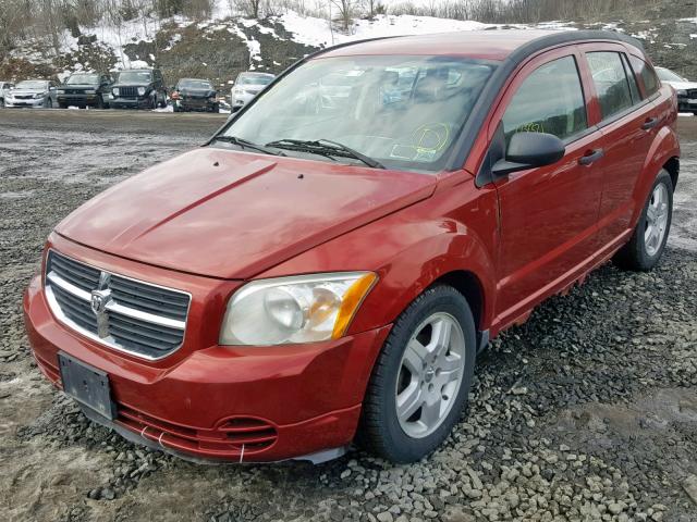 1B3HB48B58D587313 - 2008 DODGE CALIBER SX RED photo 2