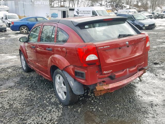 1B3HB48B58D587313 - 2008 DODGE CALIBER SX RED photo 3