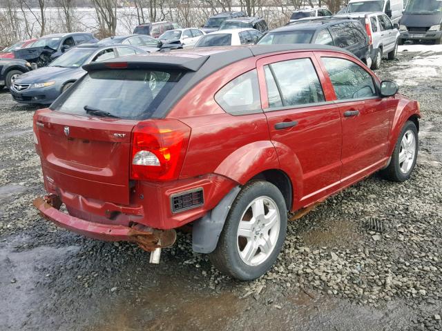 1B3HB48B58D587313 - 2008 DODGE CALIBER SX RED photo 4