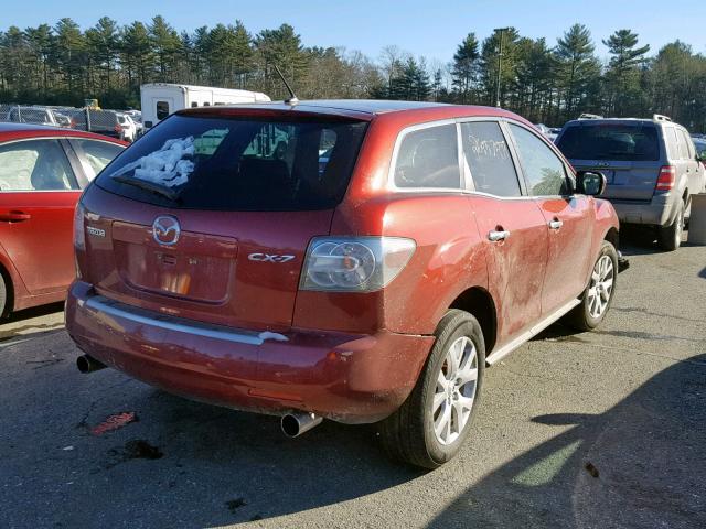 JM3ER29L270107217 - 2007 MAZDA CX-7 MAROON photo 4