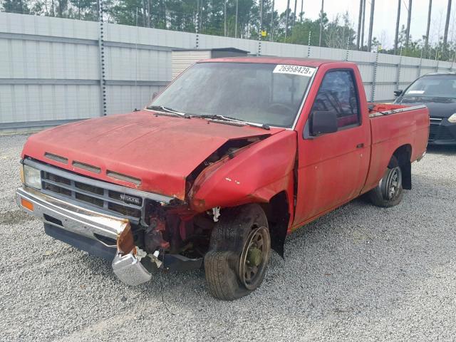 1N6ND11S2KC324114 - 1989 NISSAN D21 SHORT RED photo 2