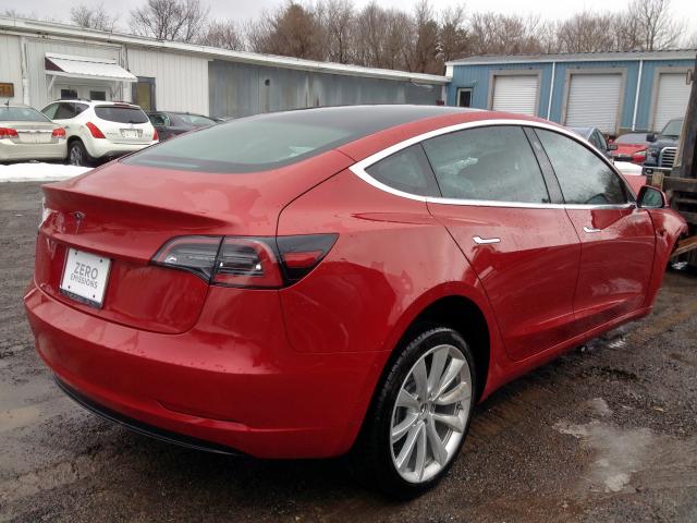 5YJ3E1EB5JF065556 - 2018 TESLA MODEL 3 RED photo 4