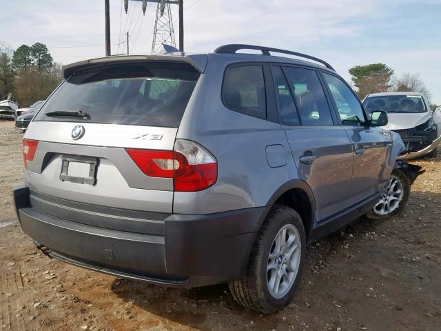 WBXPA734X5WC46096 - 2005 BMW X3 2.5I GRAY photo 4