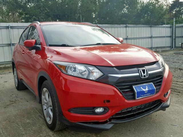 3CZRU5H78GM738883 - 2016 HONDA HR-V EXL RED photo 1