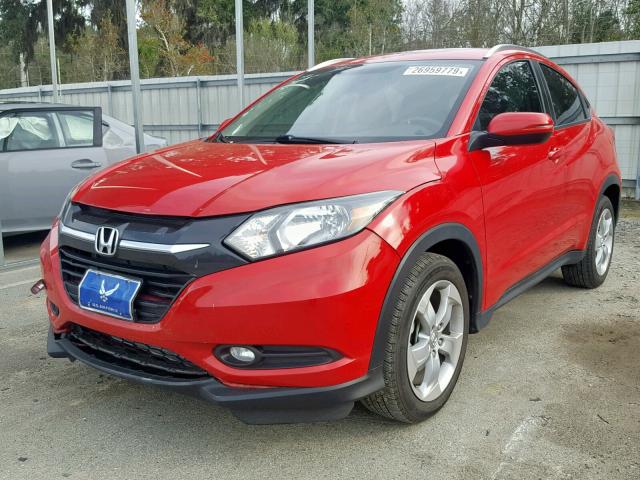 3CZRU5H78GM738883 - 2016 HONDA HR-V EXL RED photo 2