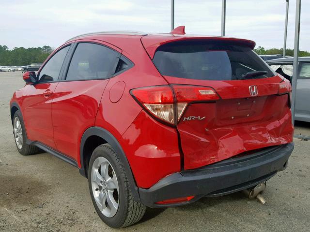 3CZRU5H78GM738883 - 2016 HONDA HR-V EXL RED photo 3