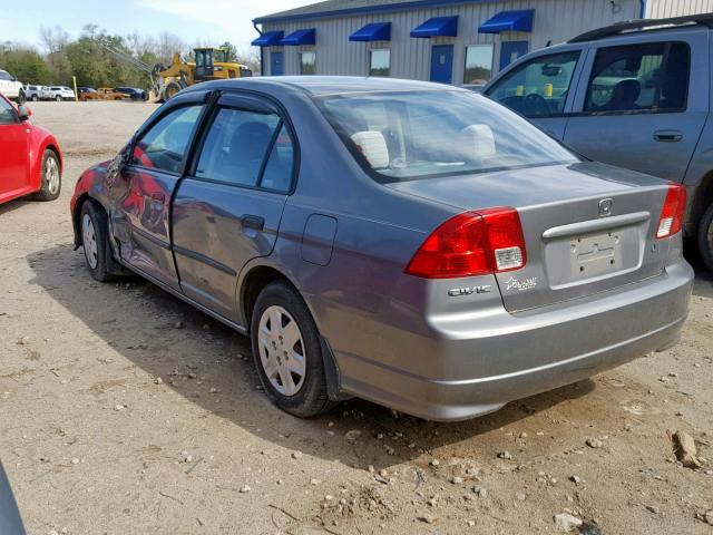 1HGES16325L009622 - 2005 HONDA CIVIC DX V GRAY photo 3