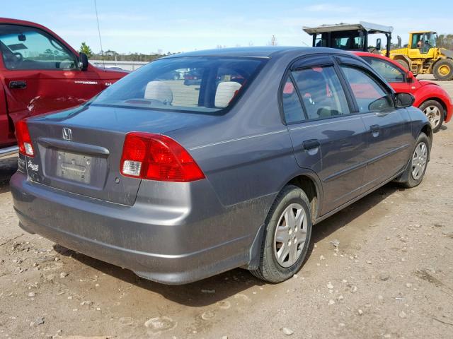 1HGES16325L009622 - 2005 HONDA CIVIC DX V GRAY photo 4