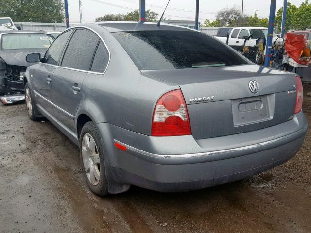 WVWTH63B13P348102 - 2003 VOLKSWAGEN PASSAT GLX GRAY photo 3