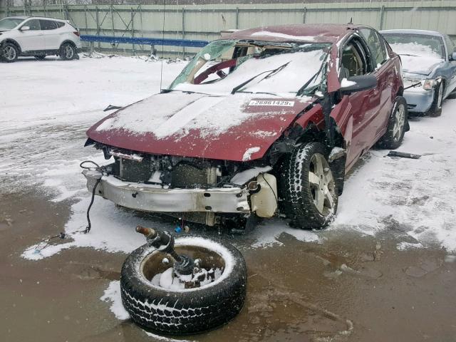 1G8AL58B27Z102186 - 2007 SATURN ION LEVEL RED photo 2