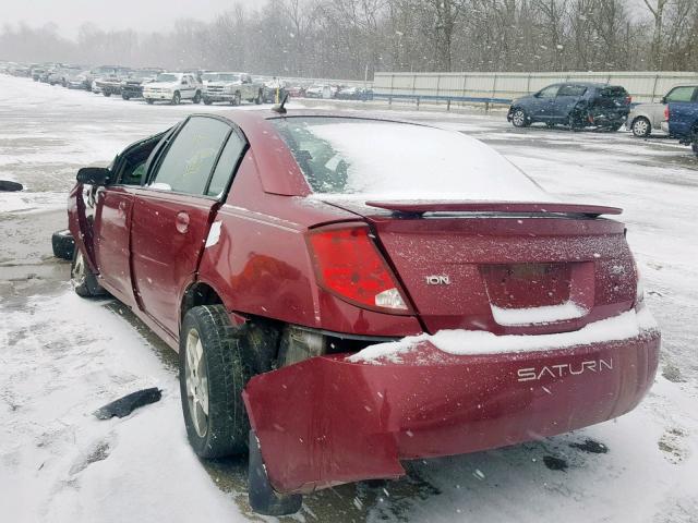 1G8AL58B27Z102186 - 2007 SATURN ION LEVEL RED photo 3