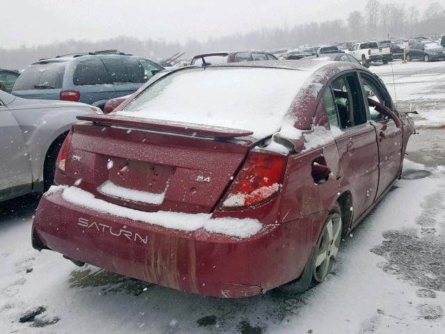 1G8AL58B27Z102186 - 2007 SATURN ION LEVEL RED photo 4
