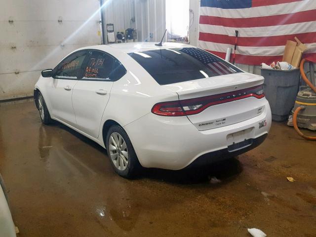 1C3CDFBB6ED672121 - 2014 DODGE DART SXT WHITE photo 3