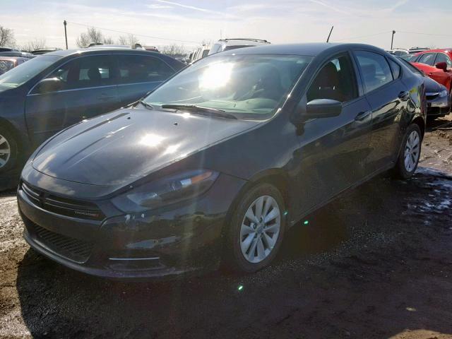 1C3CDFBB4ED901749 - 2014 DODGE DART SXT BLACK photo 2