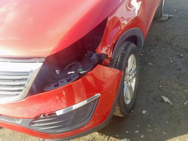 KNDPB3A26C7228266 - 2012 KIA SPORTAGE B RED photo 9