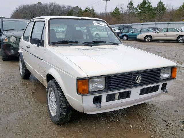 1VWBG0176CV037512 - 1982 VOLKSWAGEN RABBIT L C WHITE photo 1