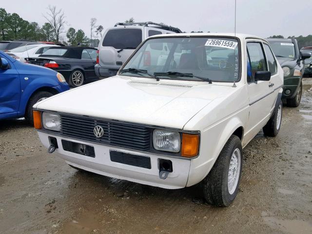 1VWBG0176CV037512 - 1982 VOLKSWAGEN RABBIT L C WHITE photo 2