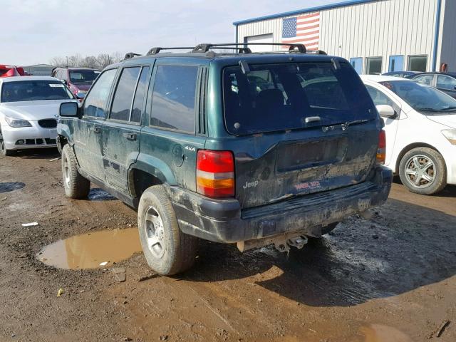 1J4GZ58S4WC372787 - 1998 JEEP GRAND CHER GREEN photo 3