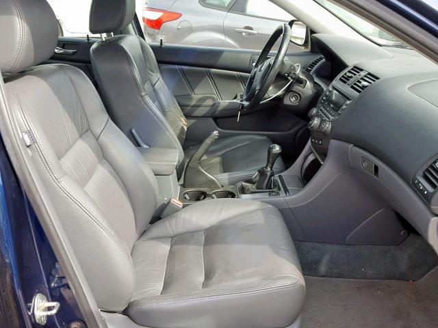 1HGCM55864A057284 - 2004 HONDA ACCORD BLUE photo 5