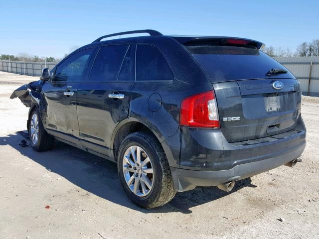 2FMDK3JCXBBA30934 - 2011 FORD EDGE SEL BLACK photo 3