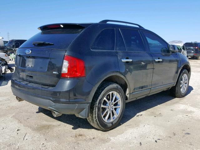 2FMDK3JCXBBA30934 - 2011 FORD EDGE SEL BLACK photo 4