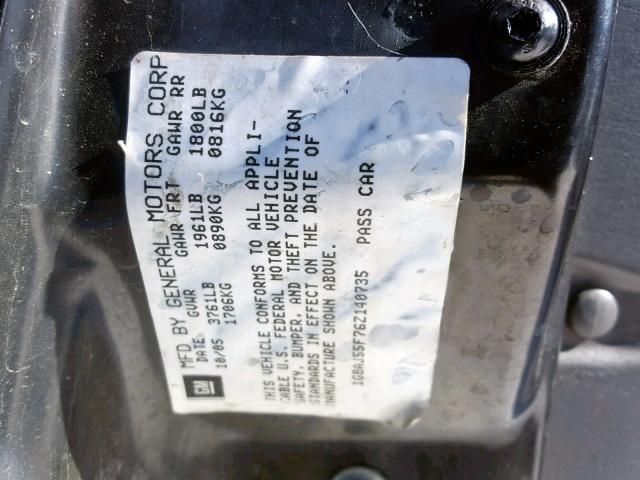 1G8AJ55F76Z140735 - 2006 SATURN ION LEVEL BLUE photo 10