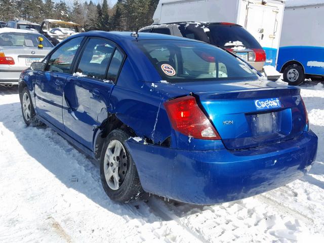 1G8AJ55F76Z140735 - 2006 SATURN ION LEVEL BLUE photo 3