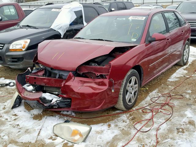 1G1ZT61846F185108 - 2006 CHEVROLET MALIBU MAX მუქწითელი ფოტო 2
