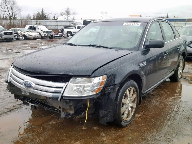 1FAHP27W28G183947 - 2008 FORD TAURUS SEL BLACK photo 2