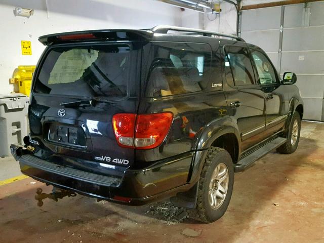 5TDBT48A26S276996 - 2006 TOYOTA SEQUOIA LI BLACK photo 4