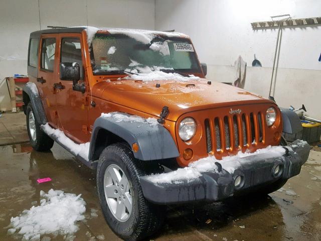 1J4BA3H17BL567886 - 2011 JEEP WRANGLER U ORANGE photo 1