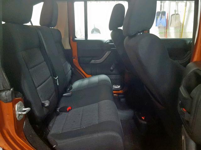 1J4BA3H17BL567886 - 2011 JEEP WRANGLER U ORANGE photo 6