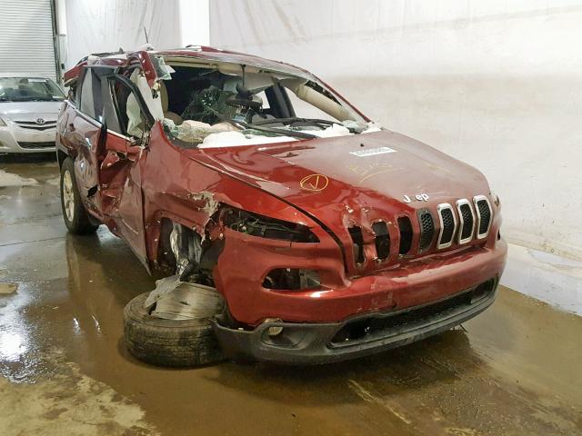 1C4PJMCB2HW612418 - 2017 JEEP CHEROKEE L MAROON photo 1