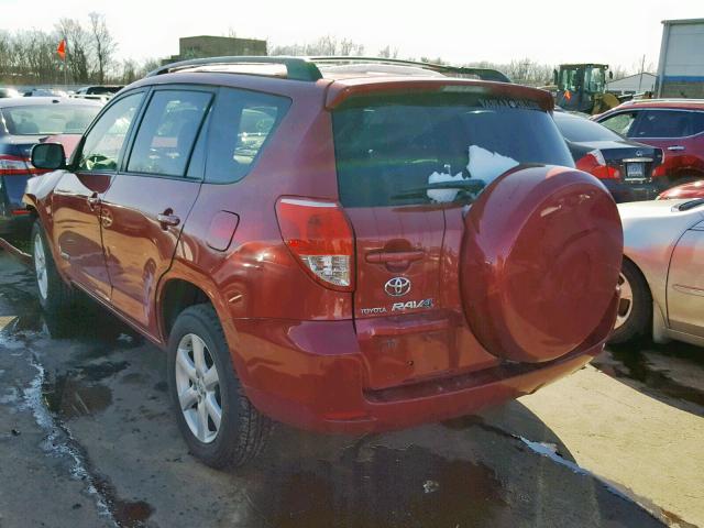 JTMBK31V776013995 - 2007 TOYOTA RAV4 LIMIT RED photo 3