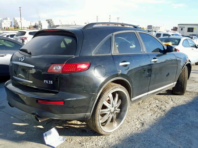 JNRAS08U96X106369 - 2006 INFINITI FX35 BLACK photo 4