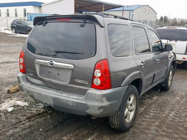 4F2CZ94195KM47996 - 2005 MAZDA TRIBUTE S GRAY photo 4