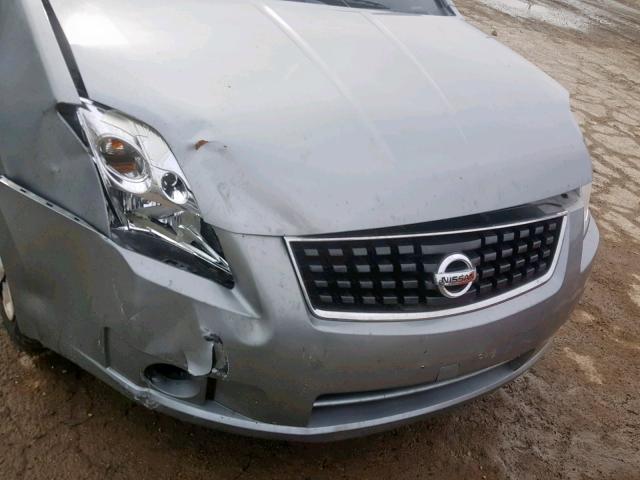 3N1AB61E78L764103 - 2008 NISSAN SENTRA 2.0 SILVER photo 9