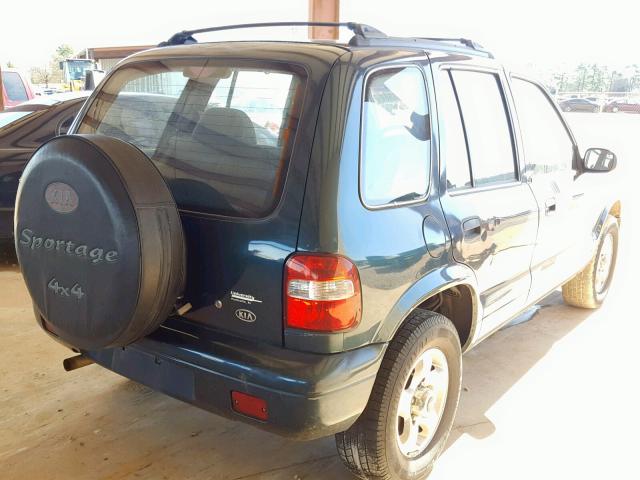 KNDJA723115015273 - 2001 KIA SPORTAGE GREEN photo 4