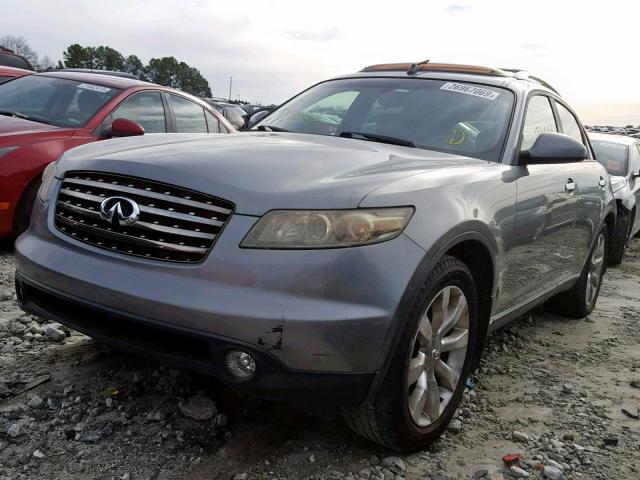 JNRAS08U85X102991 - 2005 INFINITI FX35 GRAY photo 2