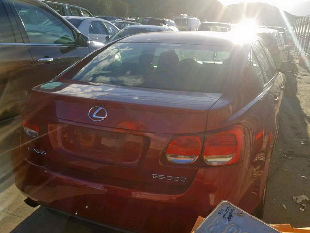 JTHBH96S965016898 - 2006 LEXUS GS 300 MAROON photo 4