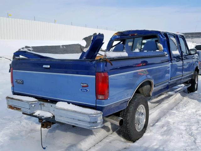 1FTJW36F3VEC15785 - 1997 FORD F350 BLUE photo 4