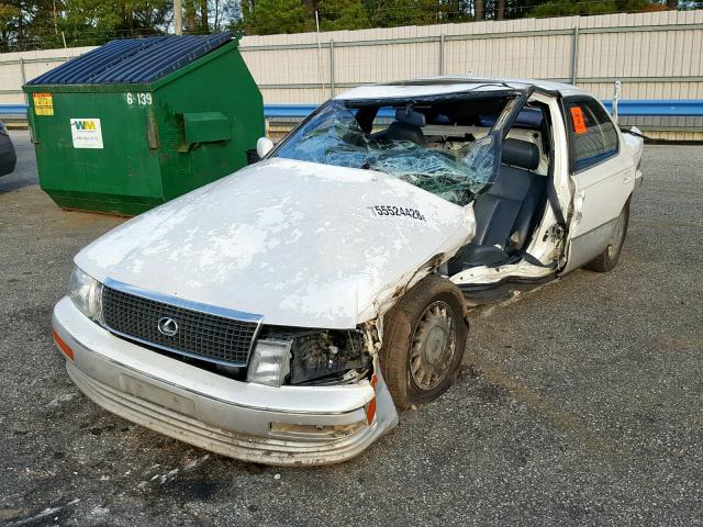 JT8UF11E6L0033801 - 1990 LEXUS LS 400 WHITE photo 2