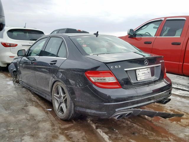 WDDGF77XX9F242478 - 2009 MERCEDES-BENZ C 63 AMG BLACK photo 3