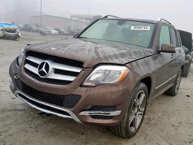 WDCGG0EB6FG396689 - 2015 MERCEDES-BENZ GLK 250 BL BROWN photo 2